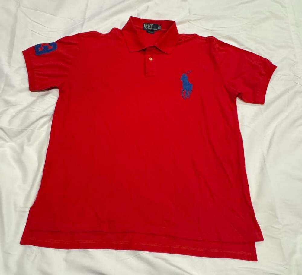 Polo Ralph Lauren Big Pony Polo Shirt XXL Red Custom Fit vintage Y2K